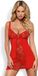 Obsessive Chemise MiAmor - Erotische Lingerieset - Maat XXL - Rood