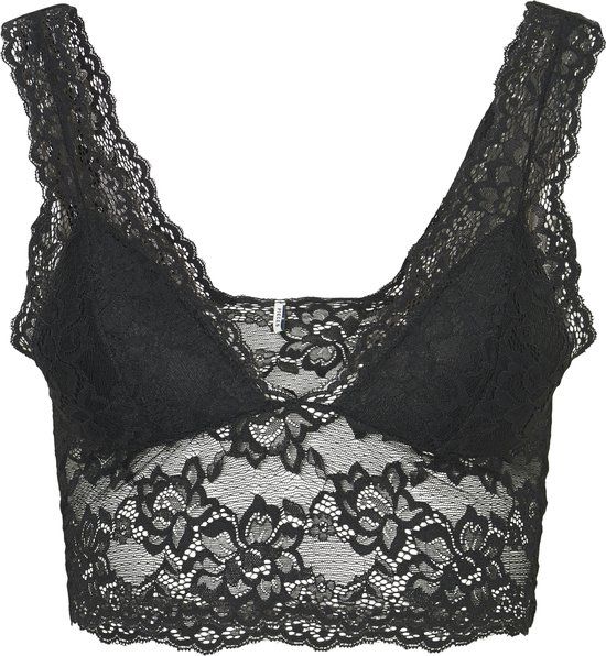Pieces Bralette Lace Bra Top - Zwart - M