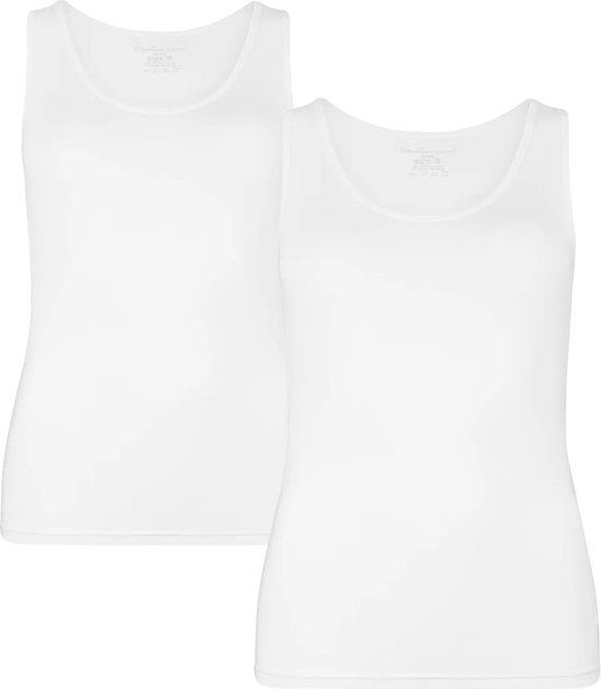 Bamboo Basics Anna - Bamboe Singlet (2 stuks) Dames - Wit - M
