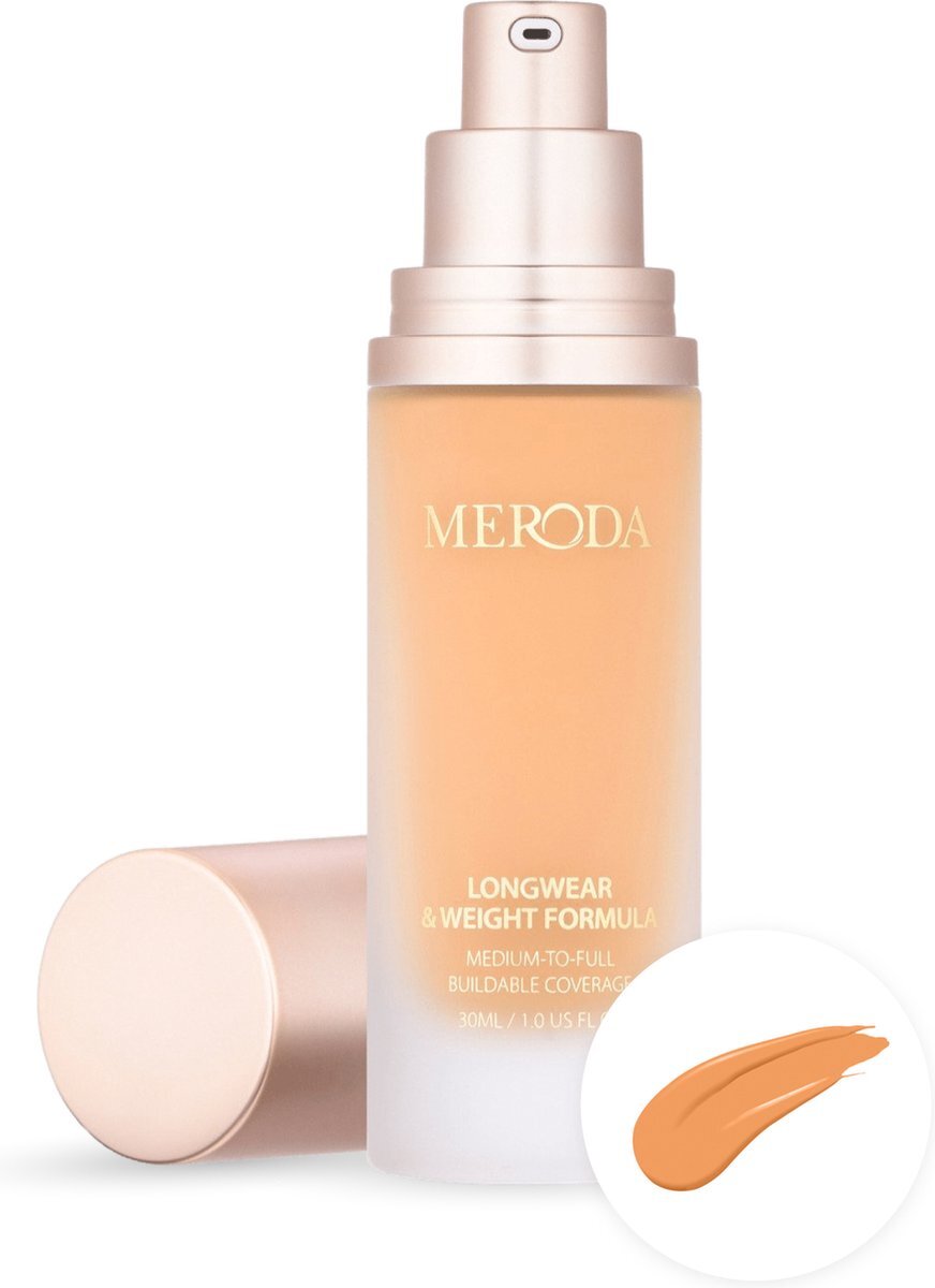 Meroda Cosmetics Meroda Universal Foundation - 9C | Lichtbeige met een gouden perzikkleurige ondertoon licht tot medium beige met een goude ondertoon - 30ml