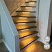 RexTech Éclairage d'escalier LED avec détecteurs de mouvement - 14 marches - 50 cm - Blanc Chaud (2700K) - 420 lm - Avec variateur sans fil à 3 boutons (RF) - Kit complet pour max. 14 marches