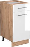 Vicco Fame-Line Meuble bas de cuisine – 40 cm, WB Anthracite Blanc Laqué brillant