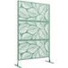 Panneau Brise Vue Décoratif Paravent Extérieur Vert À Motif Végétal En Métal - 122 X 45 X 198 cm, Vert