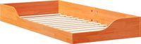 vidaXL Bedframe Wasbruin 90 x 200 cm Massief grenenhout