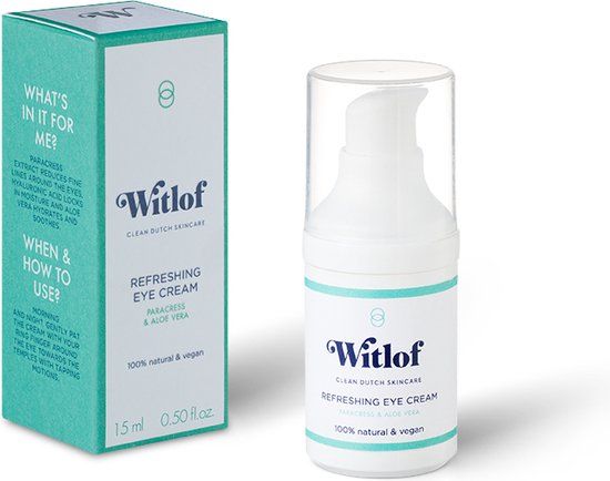 Witlof Skincare Refreshing Eye Cream Oogcrème 15ml | Pomp | Vitamine E & C | Dermatologisch Getest