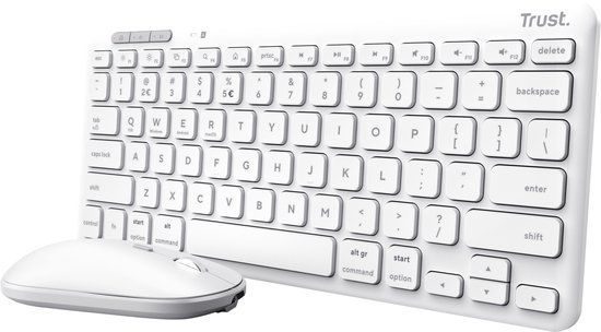 Trust Lyra Multi-Device Wireless Keyboard & Mouse Wit FRANS AZERTY
