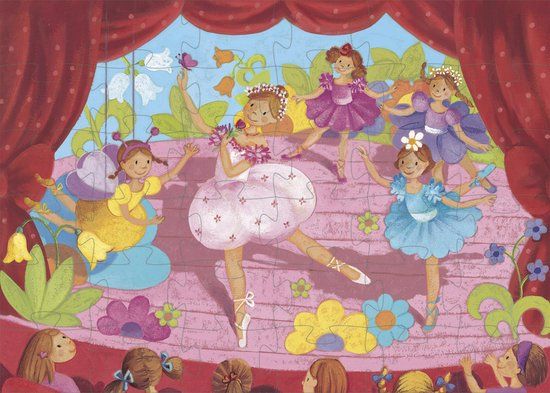 Djeco De ballerina met de bloem - 36 stukjes Puzzel - 3+ jaar