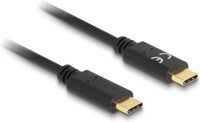 Delock 85356 USB-C naar USB-C kabel 0.15 m Zwart