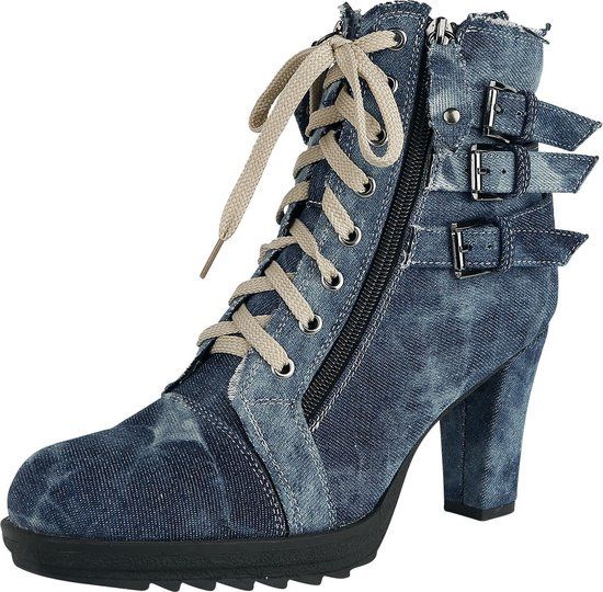 Rock Rebel by EMP Blauwe denim hoge hakken - Dames - EU41
