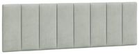 vidaXL Hoofdbordkussen "Hanko" 160 cm velours gris clair