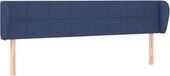 vidaXL Hoofdbord met randen stof blauw 183x23x78/88 cm