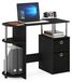Bureau avec 2 tiroirs, couleur : anthracite/noir, dimensions : 97,5 x 72,4 x 39,6 cm