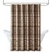 Madison Park, Luxe Faux Silk Jacquard Design Bellagio Taupe, overgangsdouchegordijnen voor badkamer, 182 x 182, beige, 182 x 182, bruin