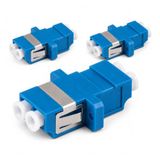 1aTTack.de 3x glasvezel keystone-connectoren OS1 / OS2 (UPC of PC) LC duplex female naar LC duplex female singlemode blauw