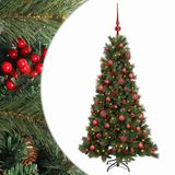 vidaXL Kunstkerstboom met kerstbal 150 cm 150 LED's Warmwit