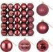 vidaXL - Kerstballenset - 50 st - Wijnrood - 8 cm - Polystyreen