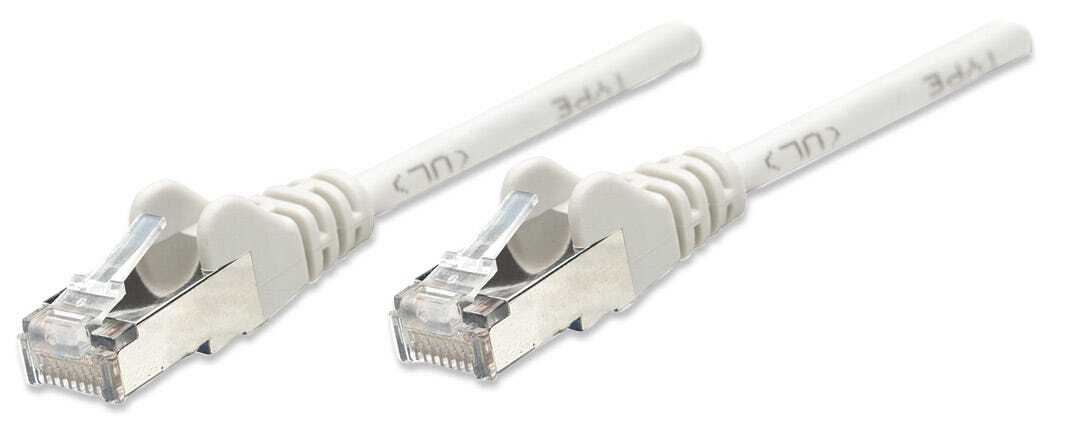 Intellinet Network Patch Cable, Cat5e, 15m, Grey, CCA, SF/UTP, PVC, Gold Plated Contacts, Snagless, Booted, Polybag