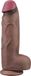 LoveToy - Dubbellaagse siliconen dildo XXL 31 cm (Ø7.6 cm) - Bruin