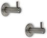Merkloos / Sans marque RVS Handdoekhaken/ophanghaken - 3x - zilver - 4,2 x 3,8 cm