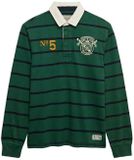Superdry Double Emblem Stripe Rugbytop Heren M