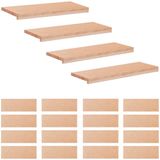vidaXL Trapmatten 20 st Naturel 80 x 25 x 2 cm Massief beukenhout