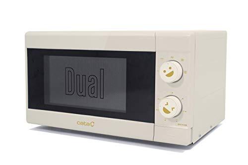 CATA MM 5120MG - White Ivory Microwave - Freestanding Model - 700 W with 5 Power Levels and 800 W Grill - Up to 30 Minute Timer - 20 Litre Capacity Microwave -
