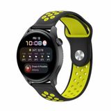 By Qubix Qubix - Sport Edition Siliconen band - Zwart + geel - Geschikt voor Xiaomi Redmi Watch 5 Active / Redmi Watch 5 Lite