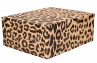 Bellatio Decorations Inpakpapier - panter / luipaard print - 200 x 70 cm - Bruin