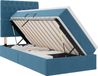 vidaXL Bed met opbergruimte en matras, donkerblauw, 100 x 200 cm, fluweel