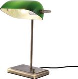 Artdelight Tafellamp Oxford H 37 cm brons groen