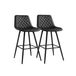 SONGMICS 2 Tabourets de bar avec repose-pieds, Noir