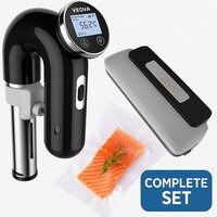 Veova Sous Vide Set - V2 Stick & Vacuumeerapparaat - Zwart/RVS