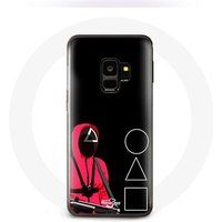 Maniacase Hoesje voor Samsung Galaxy S9 plus Inktvis Spel Maskers Vierkant Driehoek en Cirkel
