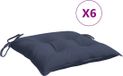 vidaXL Stoelkussens 6 st 50x50x7 cm oxford stof marineblauw