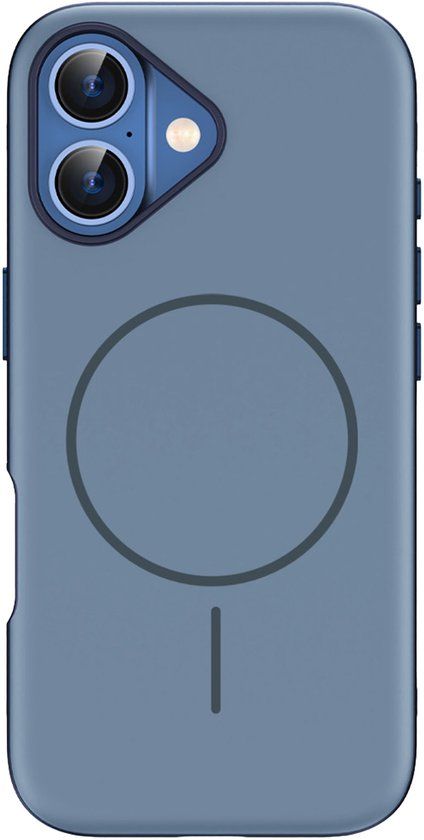 imoshion Color Backcover met Thin MagSafe Ring voor de Apple iPhone 16 - Donkerblauw
