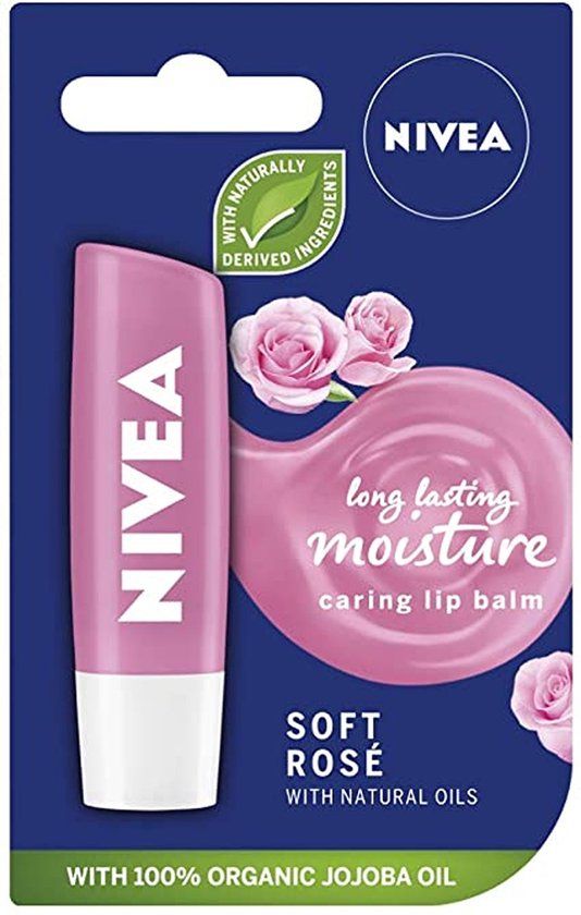 Nivea Soft Rose Lippenbalsem - Natuurlijke Olie - 5,5 g