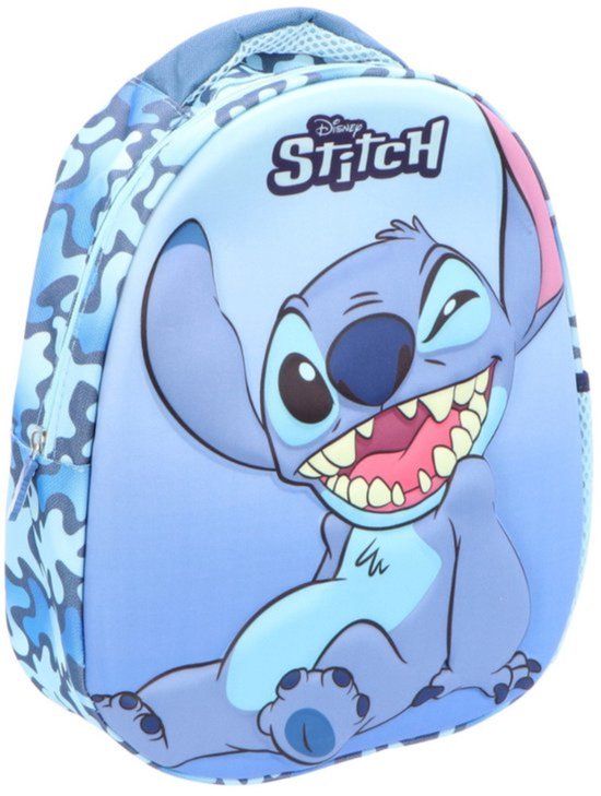 Lilo & Stitch 3D Rugzak Eivormig - Schooltas - Polyester - Blauw