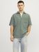 JACK&JONES JORMYKONOS PLISSE RESORT SS SHIRT Chemise Homme Manches Courtes S Polyester Laurel Wreath