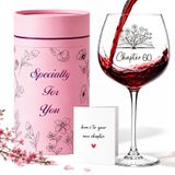 Verre à vin de luxe set pour 60e anniversaire avec boîte cadeau