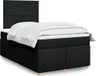 Maison Exclusive - Sommier à lattes de lit avec matelas noir 120x200 cm tissu
