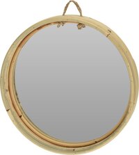 Ronde spiegel - Ø30cm - Hout - Beige