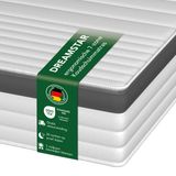 DREAMSTAR Gouden pocketveringmatras, orthopedische 7-zone barrel pocketveringmatras, 21 cm hoog, Oeko-Tex gecertificeerd, hardheid 2 (H2), gemaakt in de EU, 100 x 200 cm