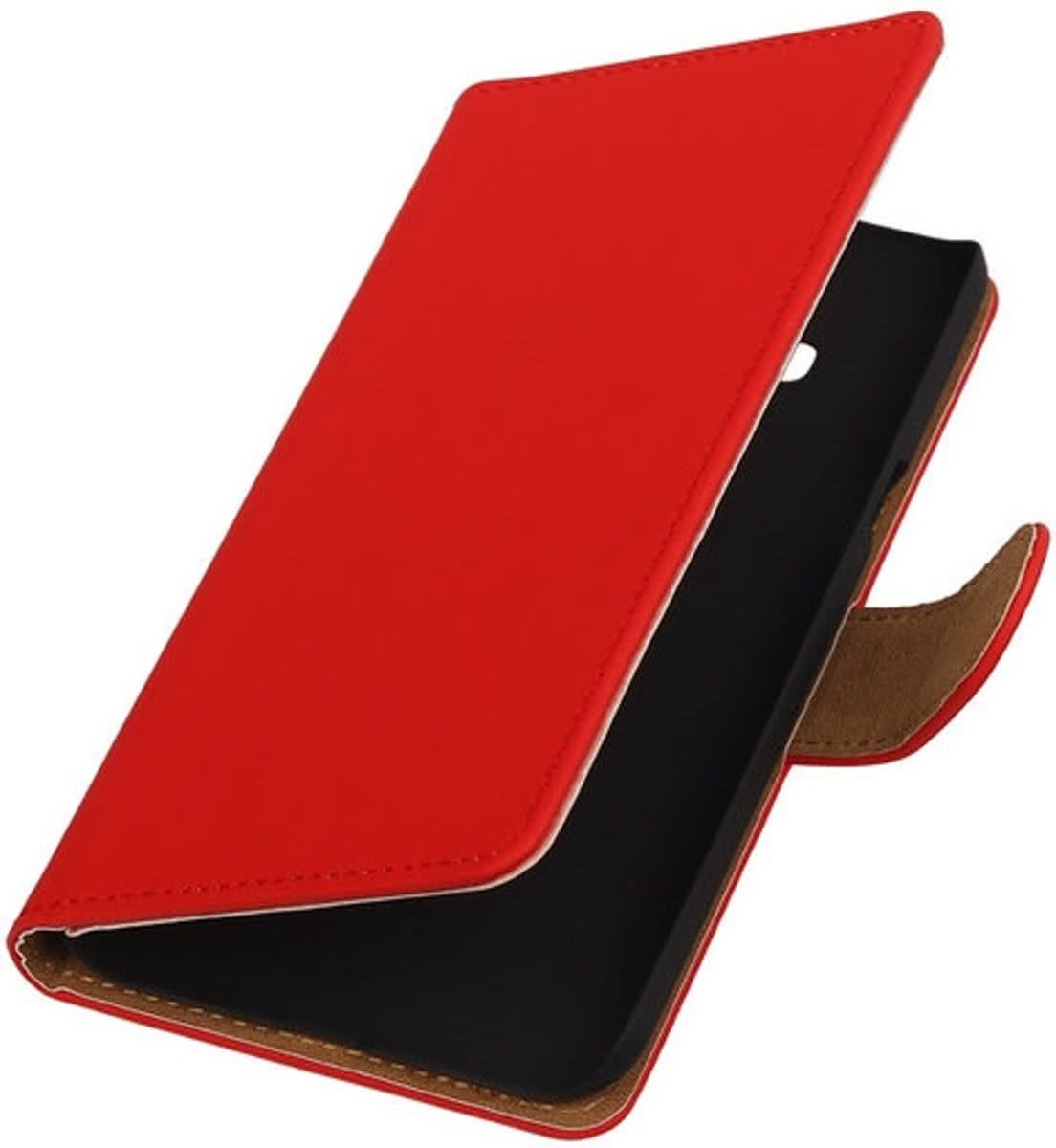 Best Cases Samsung Galaxy J3 (2018) - Effen Rood Booktype Wallet Hoesje
