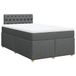 vidaXL Boxspringbed met matras, donkergrijs, 140x190 cm, gestoffeerd