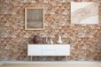 Profhome 3D papier peint 388291-GU intissé aspect brique mat rouge orange beige blanc 5,33 m²/h