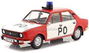 Cochesdemetal Compatibel met 1976 Skoda 105L Brigade brandweer rood/wit 1:18 drievoudig-9 1800273