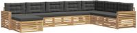 vidaXL Acacia Hout Buiten Bank Set 8-delig Wit en Antracietkleurig