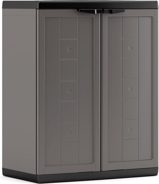 KIS Jolly Opbergkast Laag - 68x85x39 cm - Grijs/Zwart