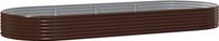 vidaXL Jardinière 373x140x36 cm acier galvanisé marron