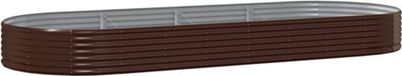vidaXL Jardinière 373x140x36 cm acier galvanisé marron